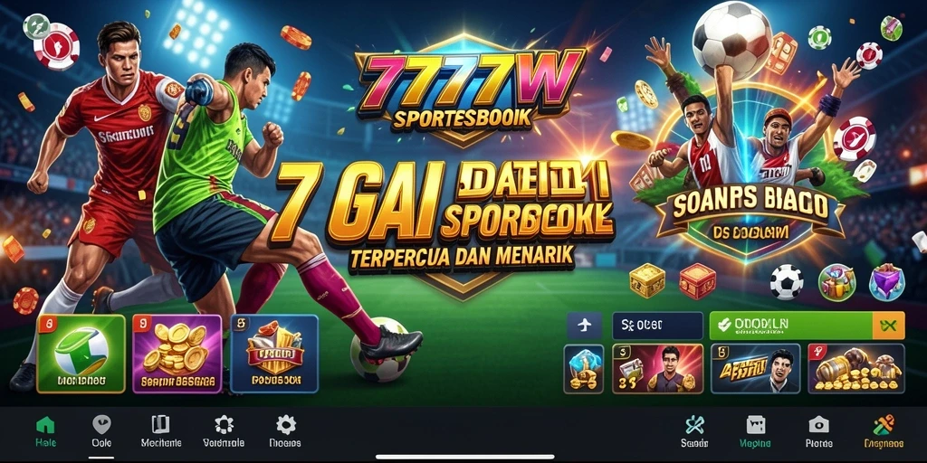 Tampilan gameplay menarik dari aplikasi Sportsbook 7777W.