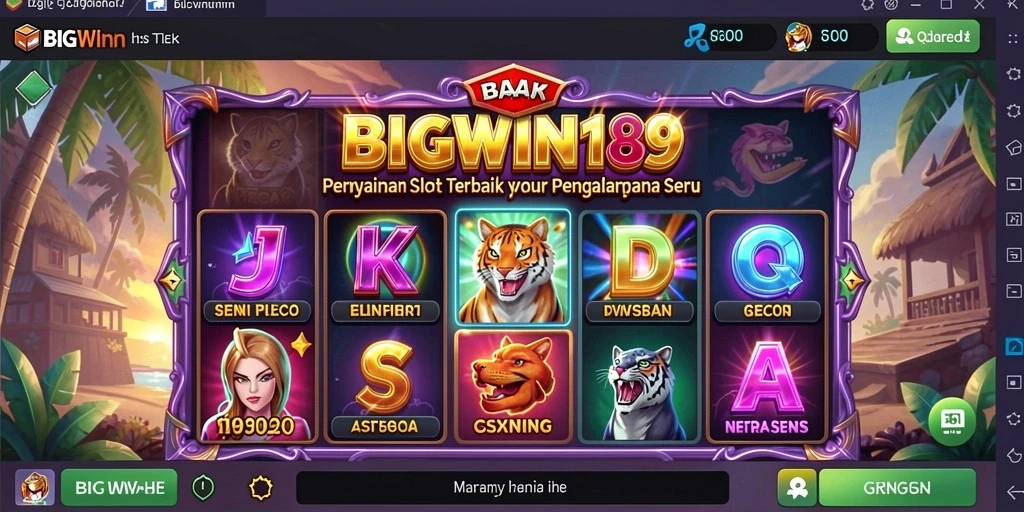Screenshot gameplay menarik dari BIGWIN189 menampilkan berbagai mesin slot.