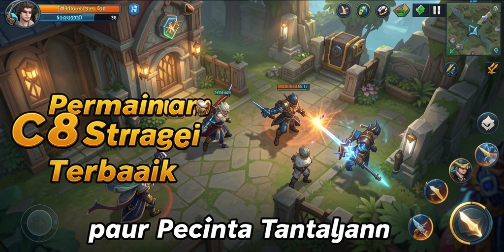 Screenshot C8VIP menunjukkan aksi strategi yang mendebarkan.