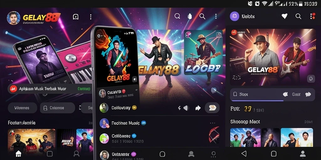 Tampilan menarik dari gameplay Musik di GELAY88.