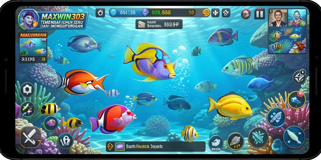 Screenshot gameplay Tembak Ikan yang penuh aksi.