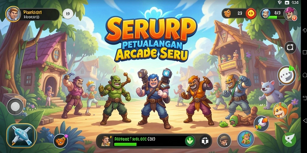 Tangkapan layar SERURP menampilkan gameplay seru dan penuh warna.