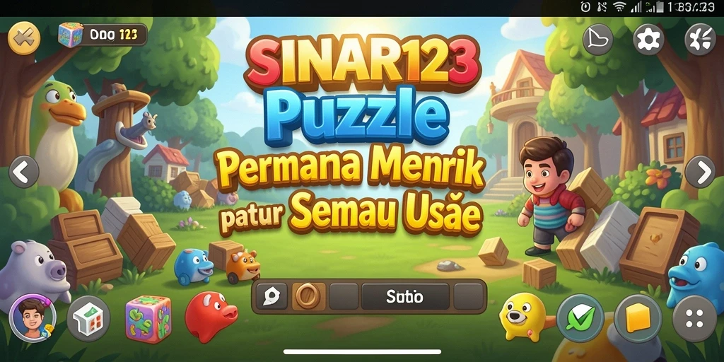 Screenshot gameplay dari SINAR123 menampilkan momen seru saat menyelesaikan puzzle.