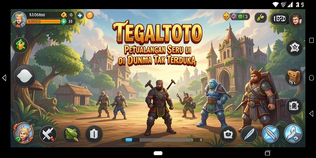 Screenshot gameplay seru TEGALTOTO menampilkan aksi petualangan yang mendebarkan.